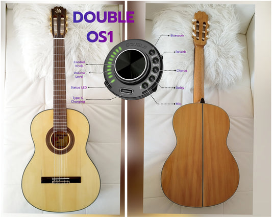 Flamencogitarre Modesto Mesh F5/D (SELBSTVERSTÄRKT Double OS1) Bluetooth