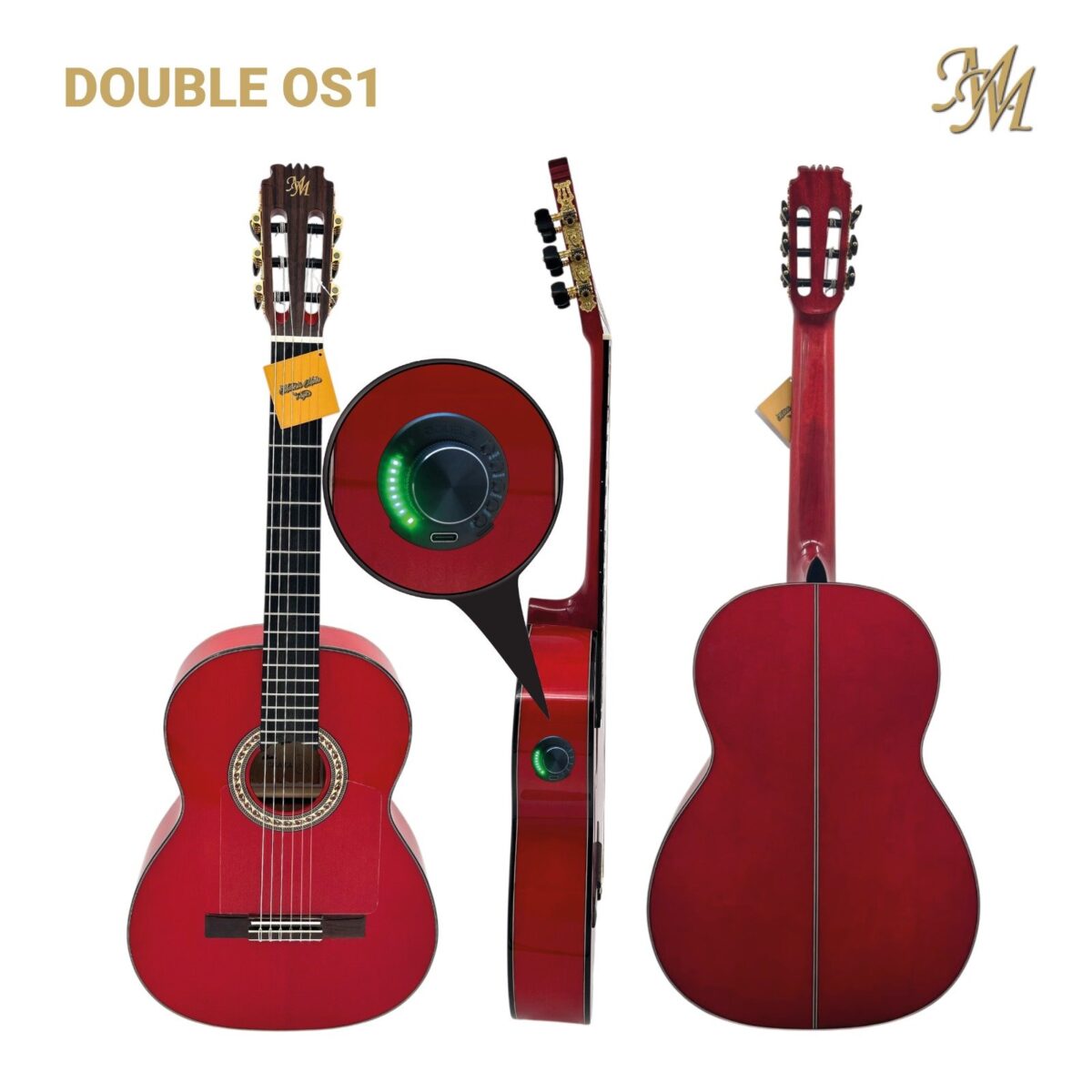 Guitarra Flamenca: "Chata" color rojo, OS1