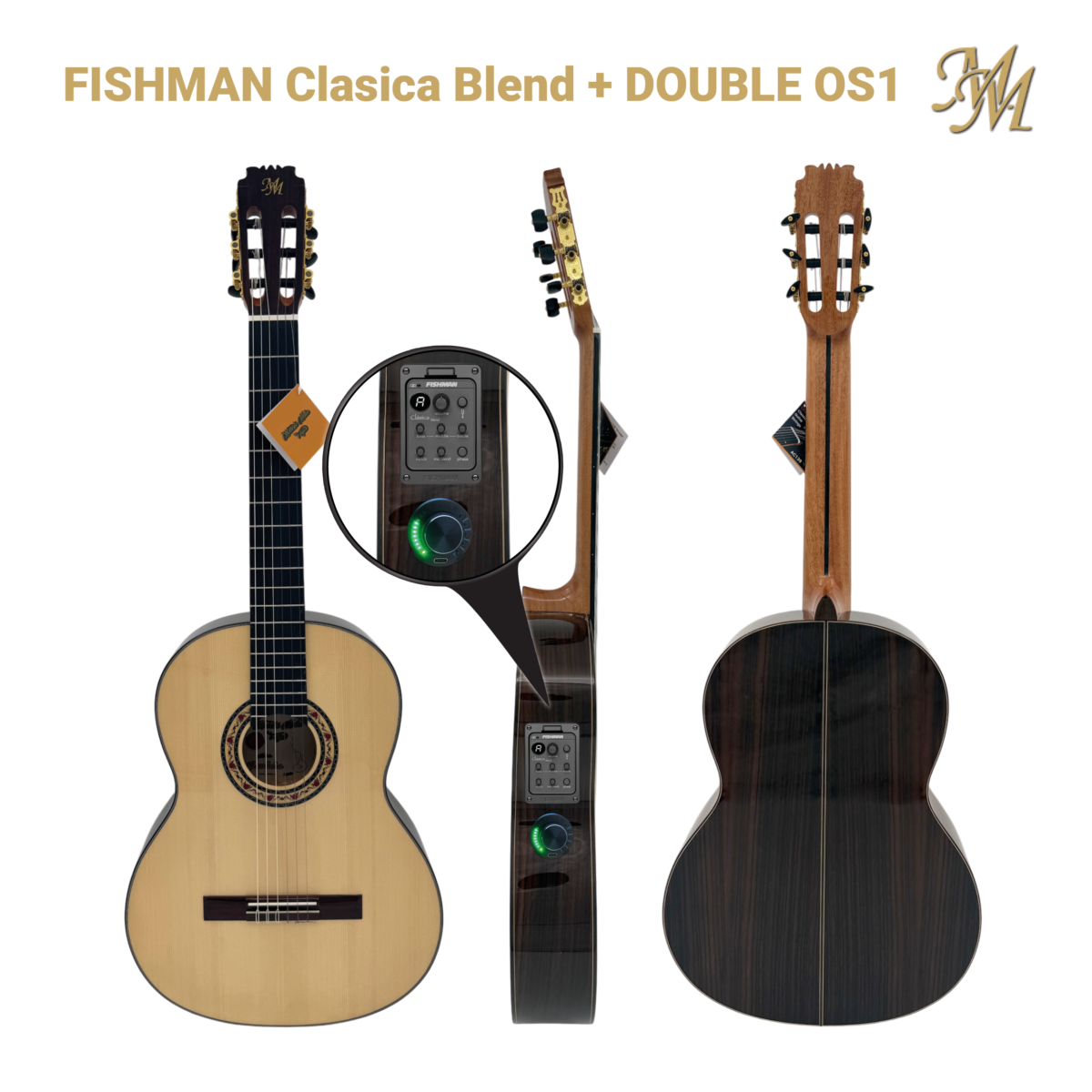 Guitarra Flamenca "Candela" natural OS1 + Fishman Clásica blend