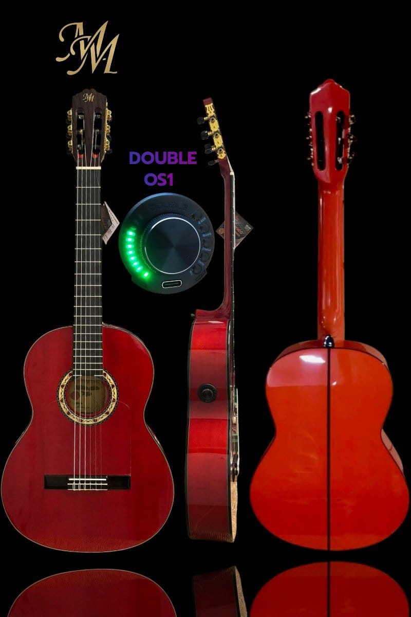 Guitarra flamenca "Manuela, roja OS1. Cipres real español
