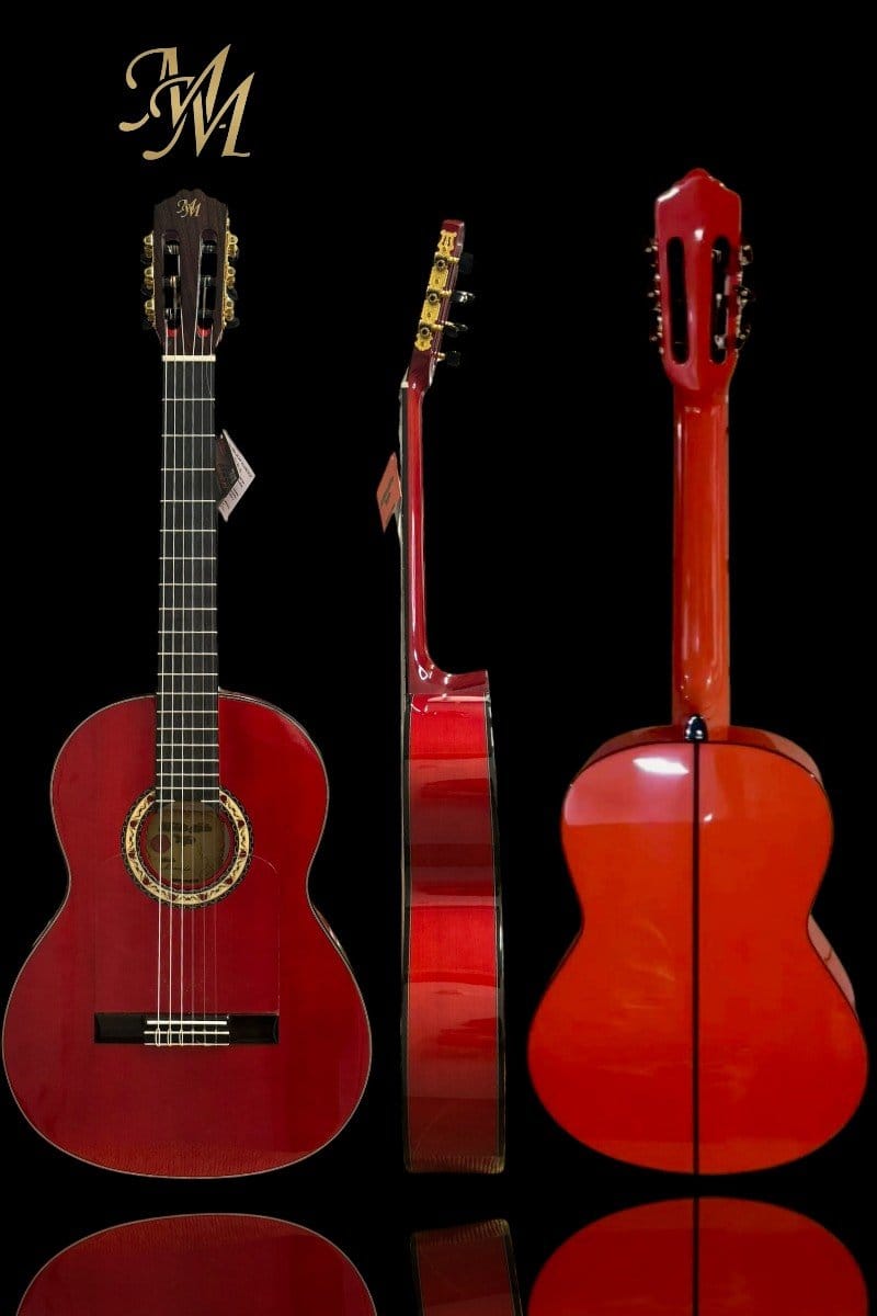 Guitarra flamenca "Manuela" roja. Cipres real español