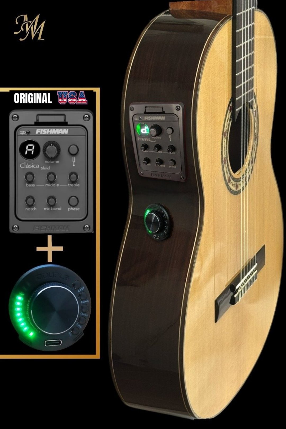 Guitarra Flamenca "Candela" natural OS1 + Fishman Clásica blend