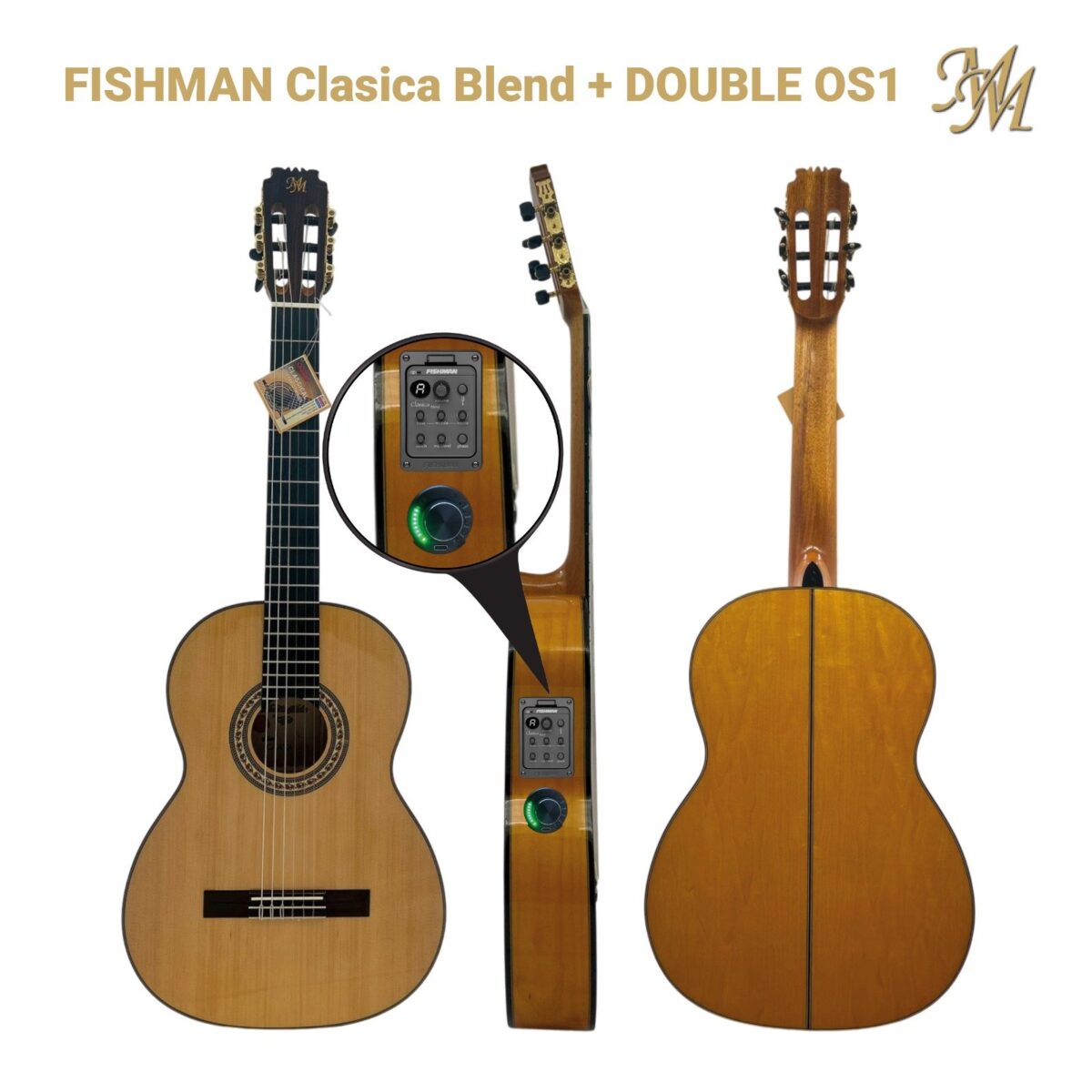 Guitarra Flamenca: "Chata" color natural, OS1+ Fishman Clásica blend Original USA