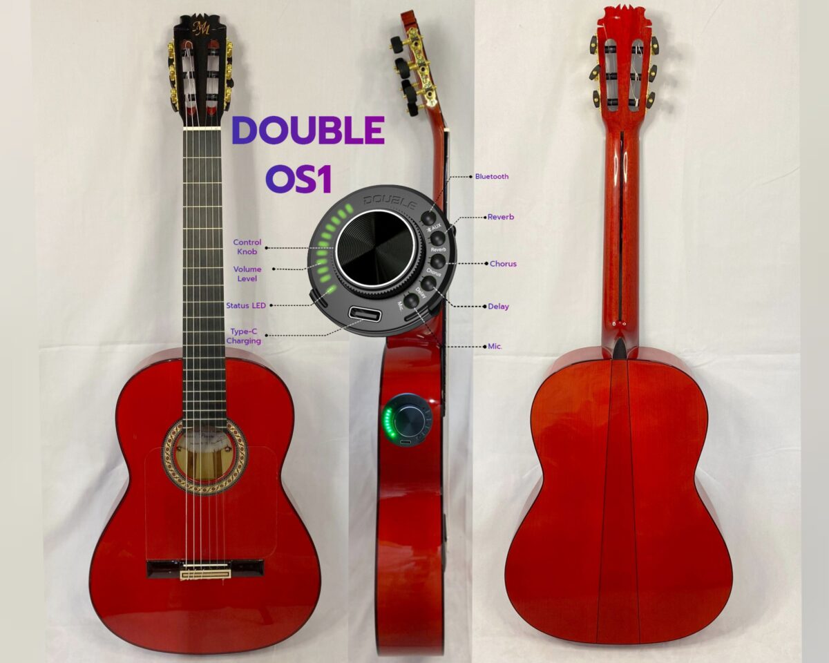 Guitarra flamenca "PICONERA" toda maciza Artesana Profesional-Superior color rojo, OS1