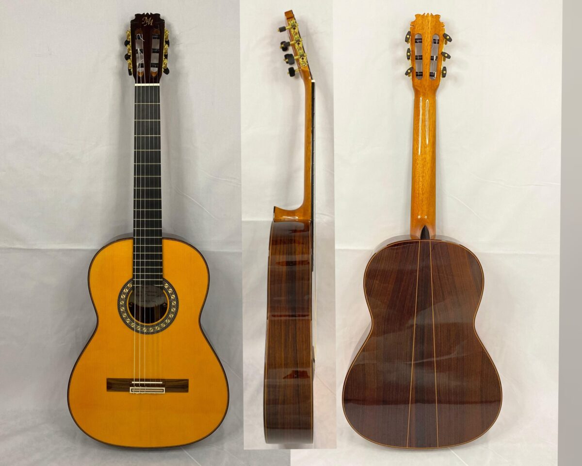 Guitarra flamenca "CAMBORIA" toda maciza Artesana Profesional naranja