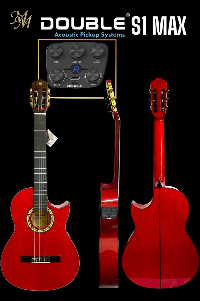 Guitarra flamenca "Manuela" CUT roja S1 MAX. Cipres real español