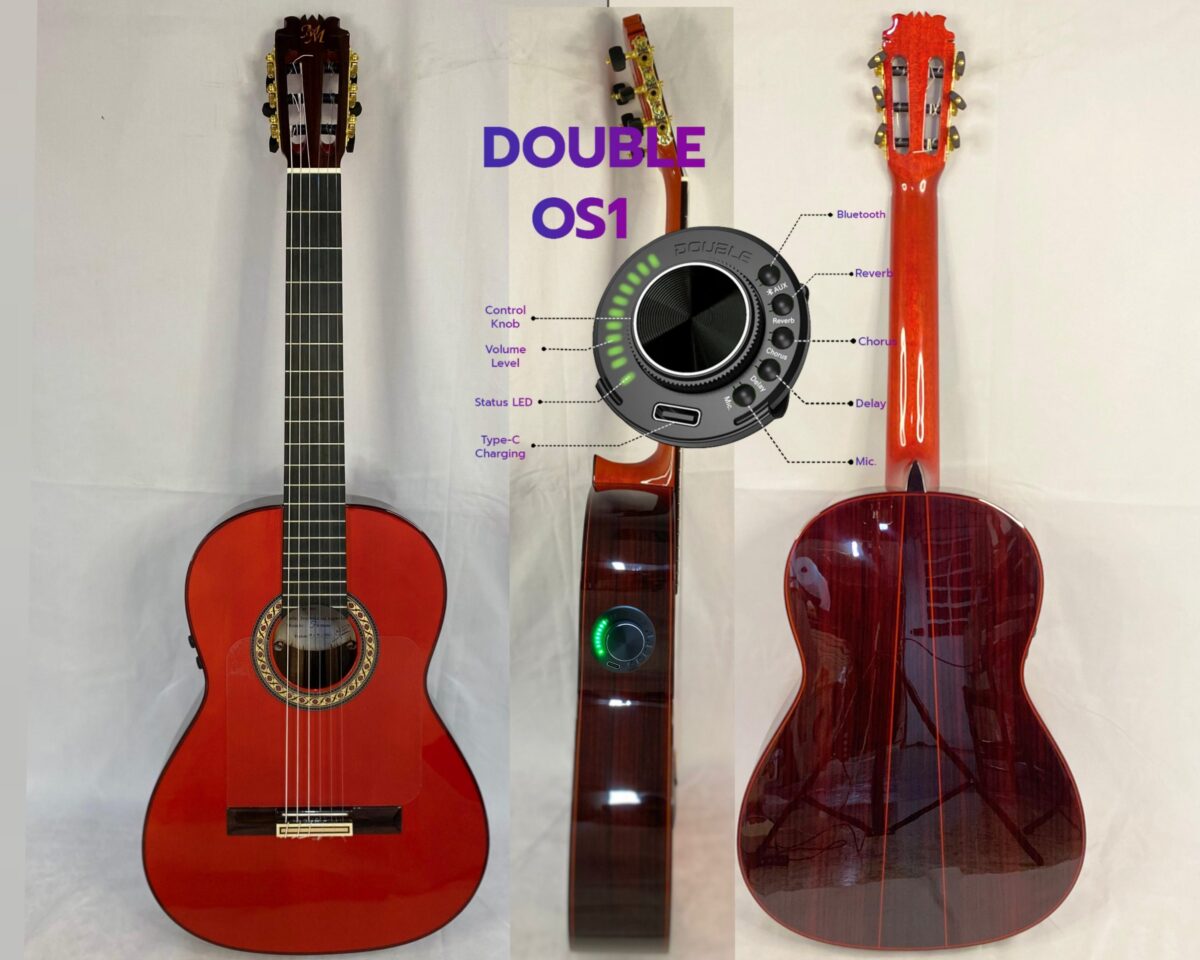 Guitarra flamenca "FARAONA" toda maciza Artesana Profesional-Superior color rojo, OS1