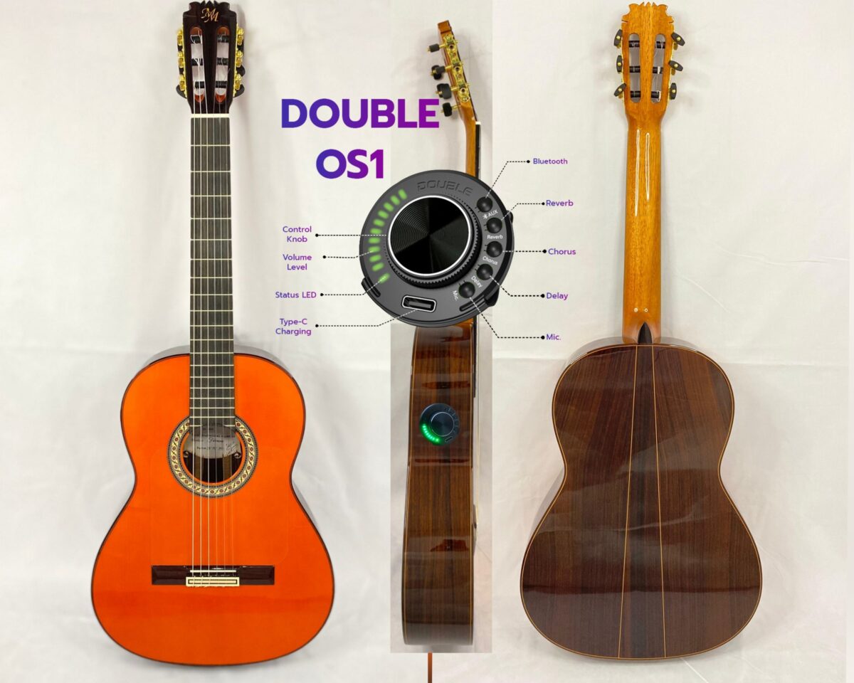 Guitarra flamenca "FARAONA" toda maciza Artesana Profesional-Superior naranja fuerte, OS1