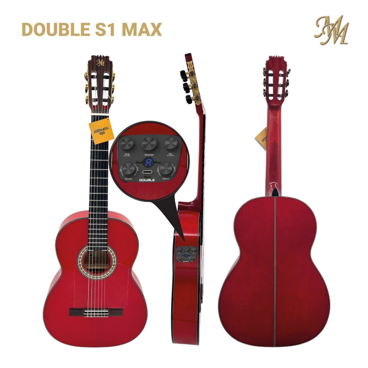 Guitarra Flamenca: "Chata" color rojo, S1 MAX