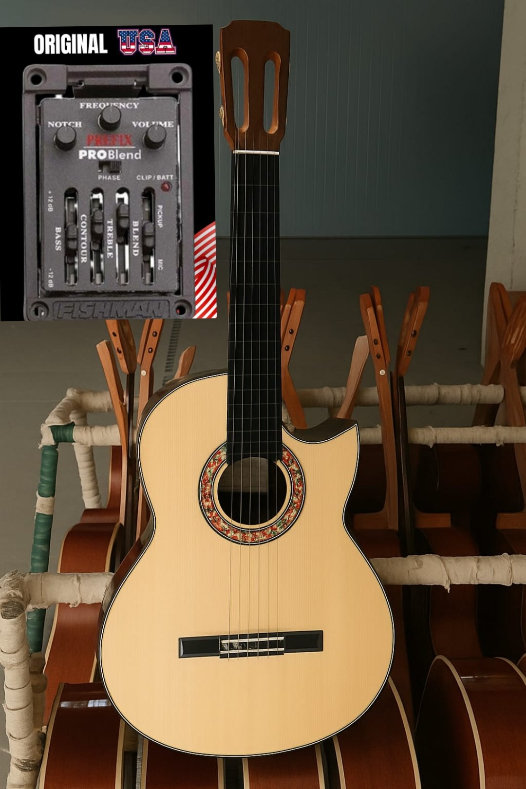 Guitarra flamenca "Candela" CUT natural Prefix Pro blend. Palosanto de India