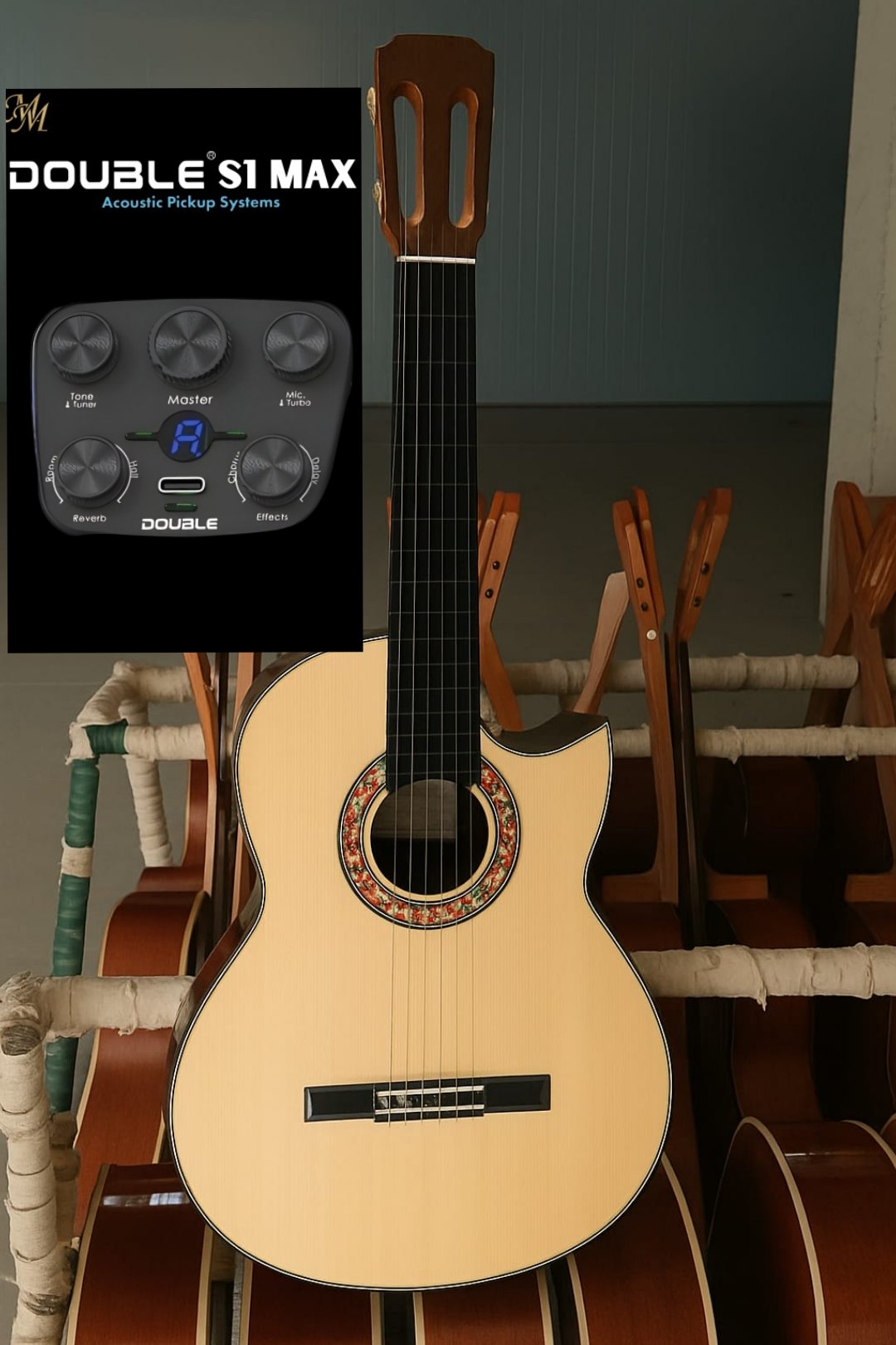 Guitarra flamenca "Candela" CUT natural S1 MAX. Palosanto de India