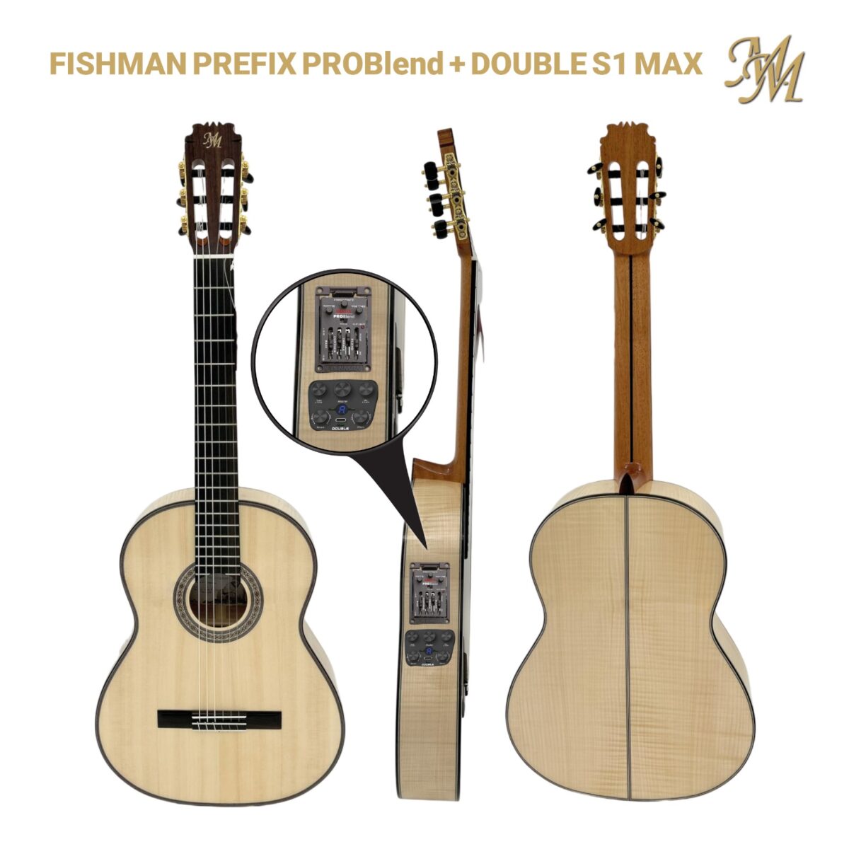 Guitarra Flamenca Serie Limitada "PACO CEPERO" natural, Arce rizado Double S1 MAX + Fishman Prefix Pro blend Original USA