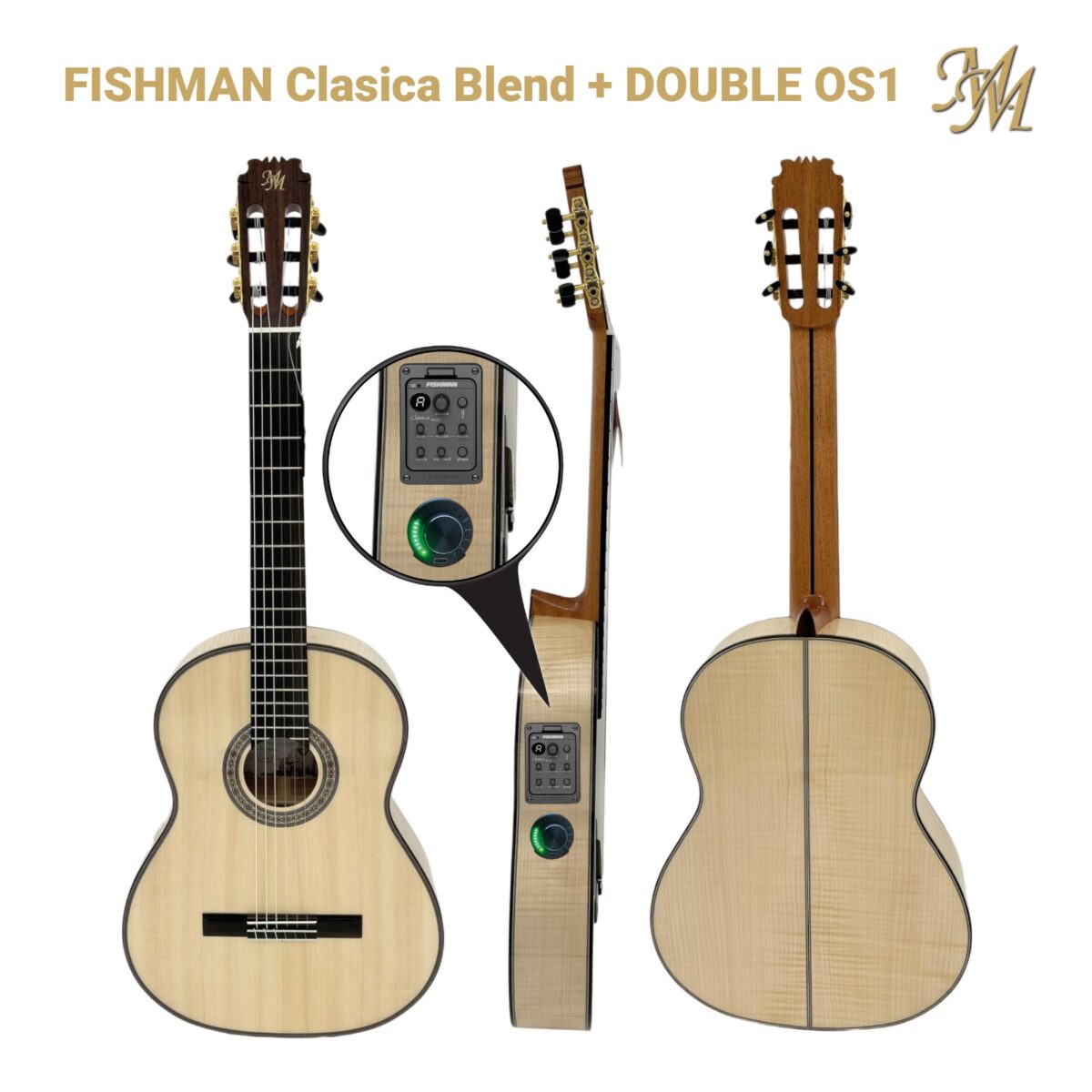 Guitarra Flamenca Serie Limitada "PACO CEPERO" natural, Arce rizado Double OS1 + Fishman Clásica blend Original USA