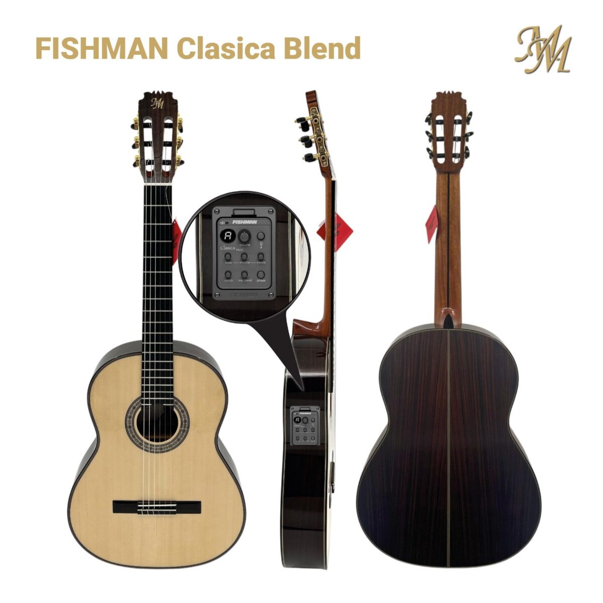 Guitarra Flamenca Serie Limitada "EL PERLA" color natural Fishman Clásica blend Original USA Palosanto de India