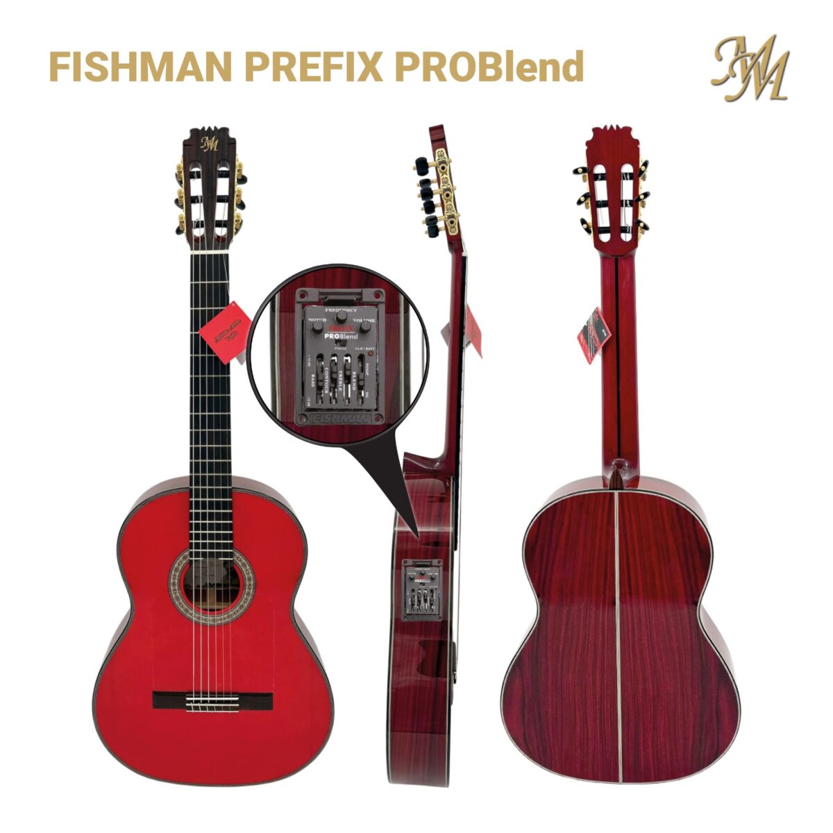 Guitarra Flamenca Serie Limitada "DIEGO DEL MORAO" Color Rojo Pau Ferro. Fishman Prefix Pro blend