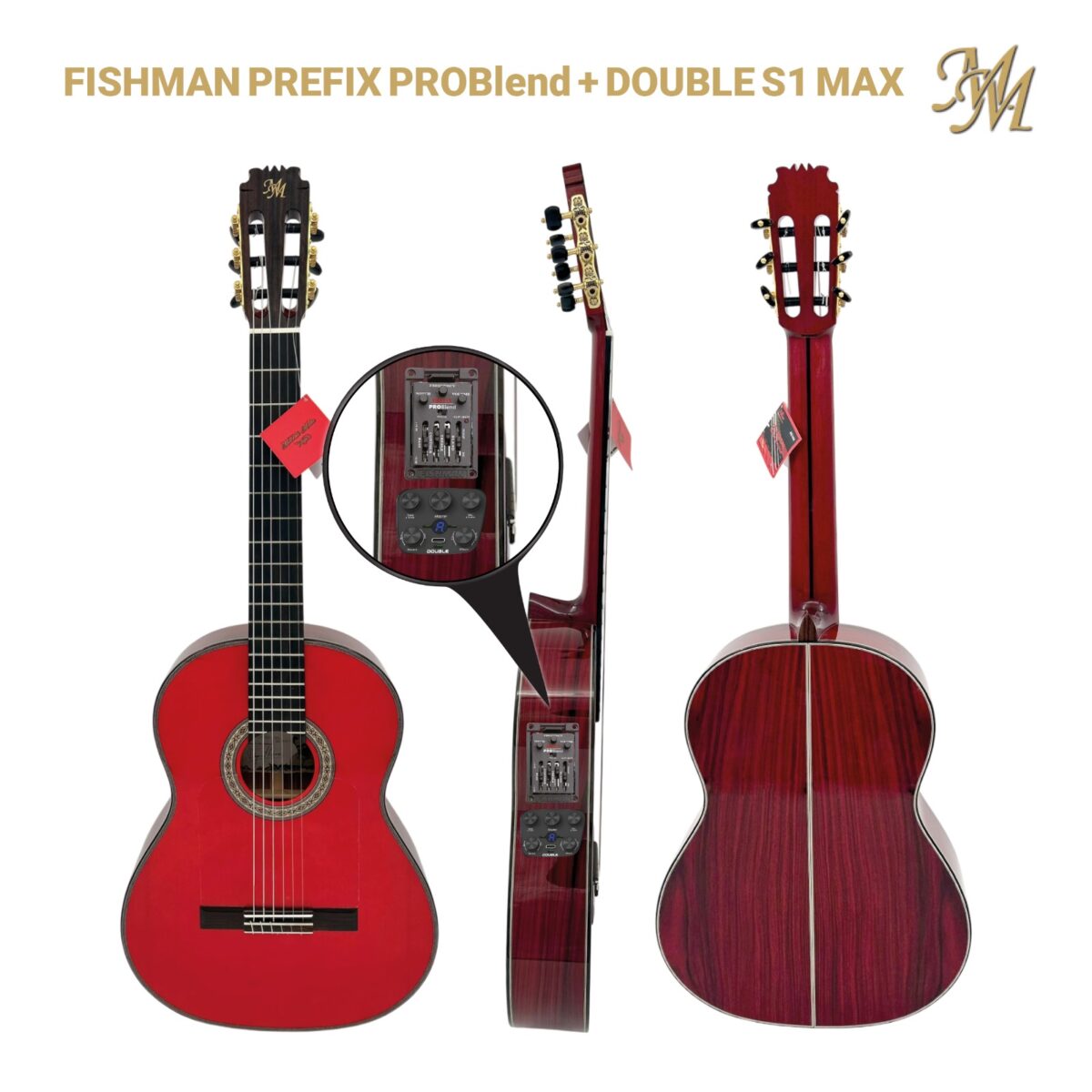 Guitarra Flamenca Serie Limitada "DIEGO DEL MORAO" Color Rojo Pau Ferro. Fishman Prefix Pro blend + Double S1 MAX