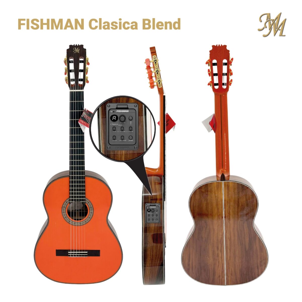 Guitarra Flamenca Serie Limitada "DIEGO DEL MORAO" Color Naranja Pau Ferro. Fishman Clasica blend ORIGINAL USA