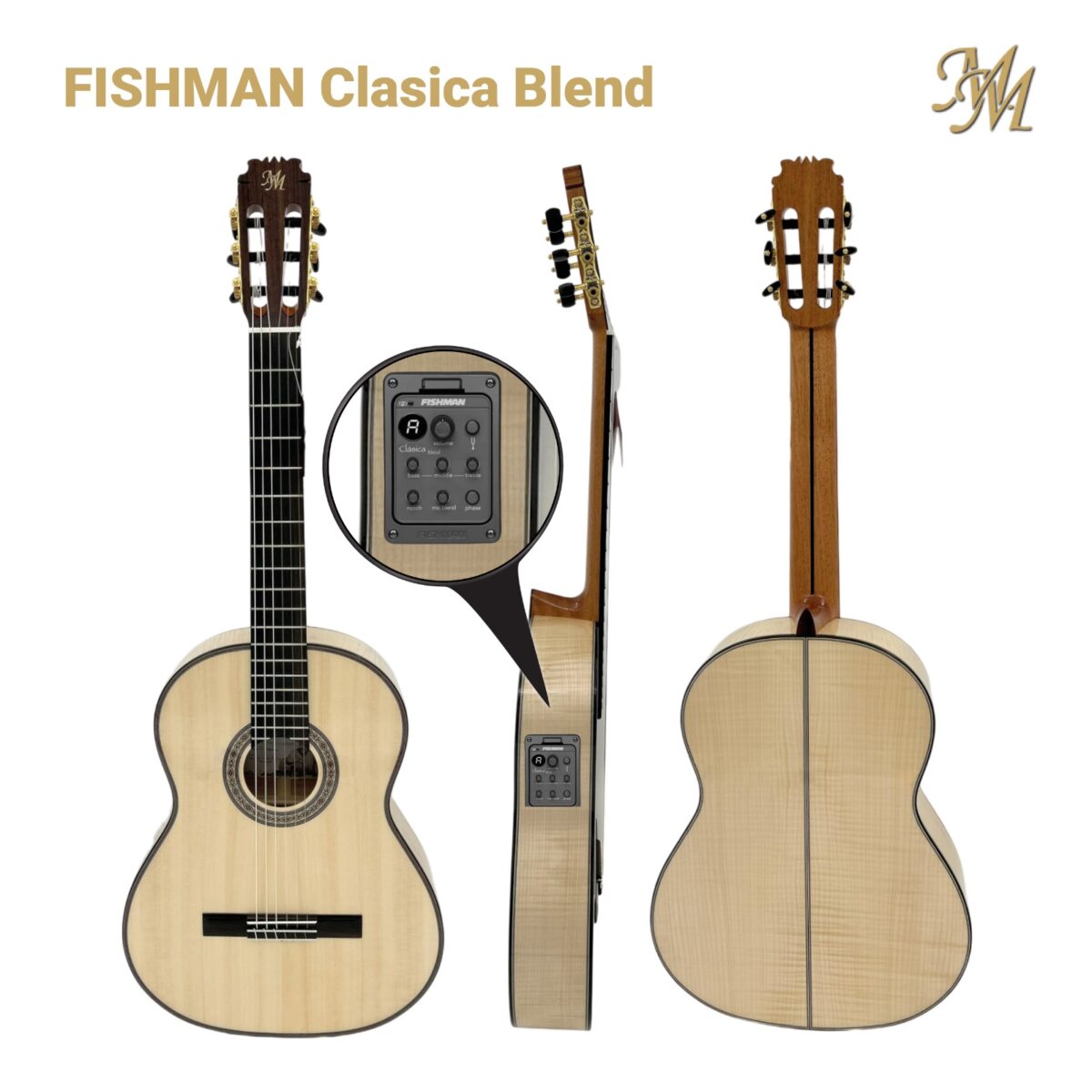 Guitarra Flamenca Serie Limitada "PACO CEPERO" Arce rizado, natural Fishman Clásica blend Original USA