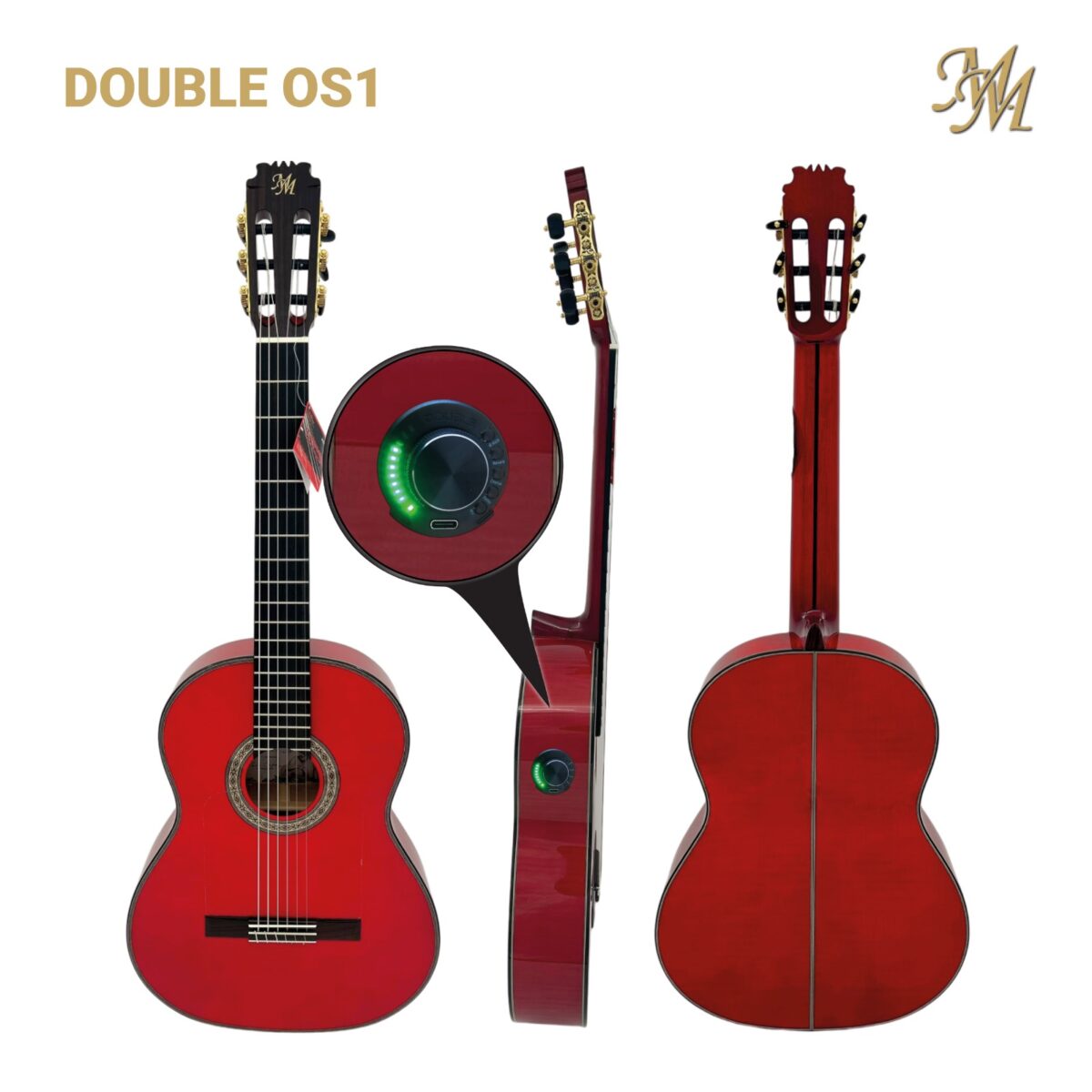 Guitarra Flamenca Serie Limitada "PACO CEPERO" color rojo, Arce rizado Double OS1