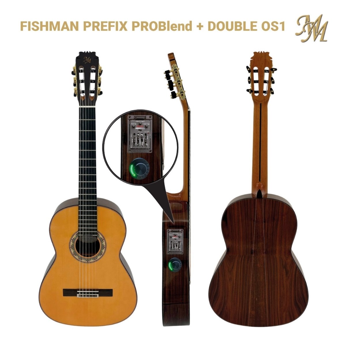 Guitarra Artesana Excelencia Fishman Prefix Pro Blend + OS1 Natural