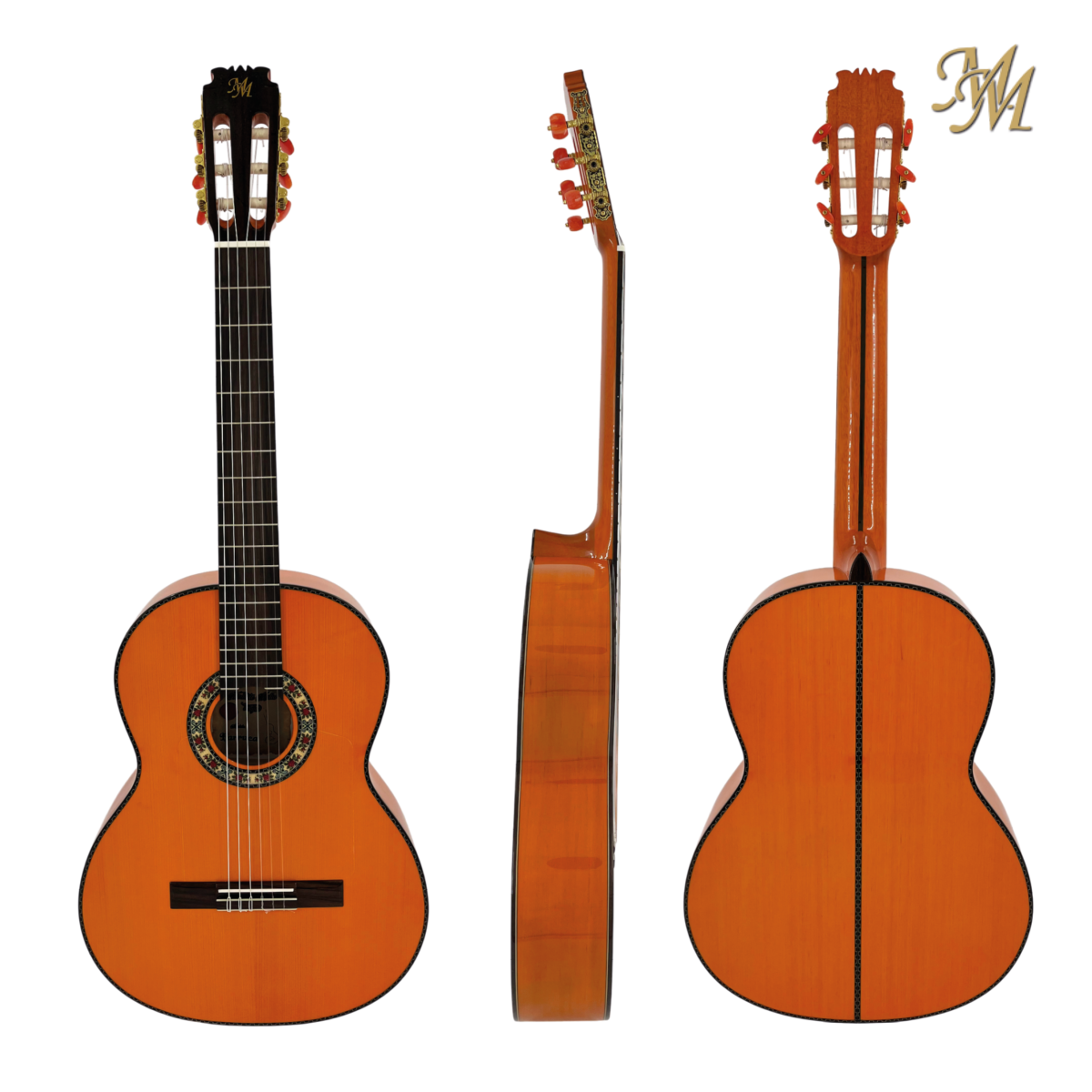 Guitarra Flamenca Farruca, naranja