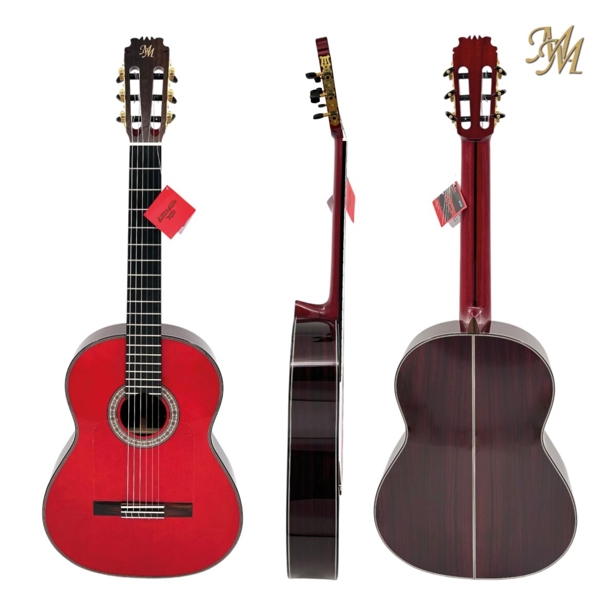 Guitarra Flamenca "Morena” (Palo santo de india) color Rojo