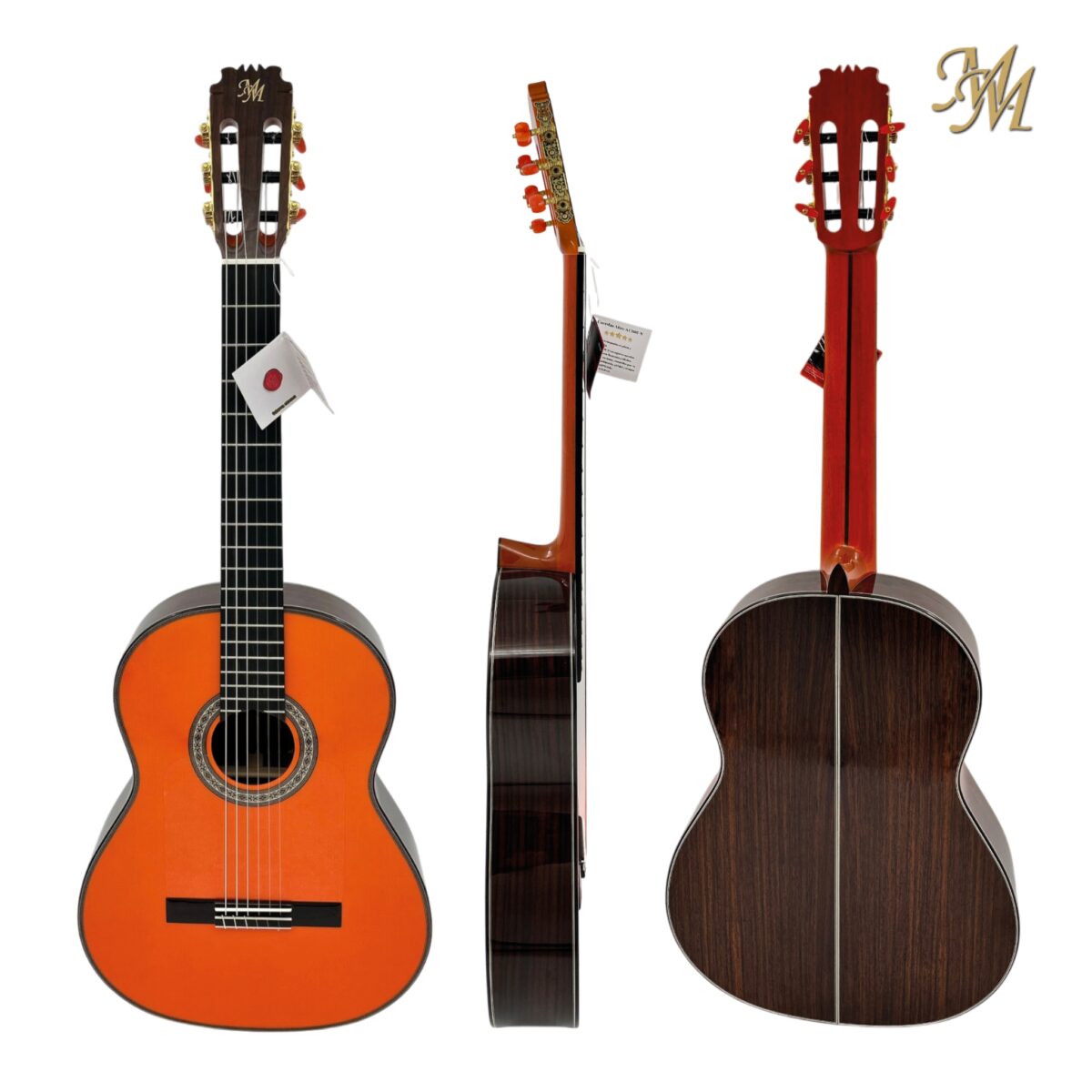 Guitarra Flamenca "Morena” (Palo santo de india) color Naranja