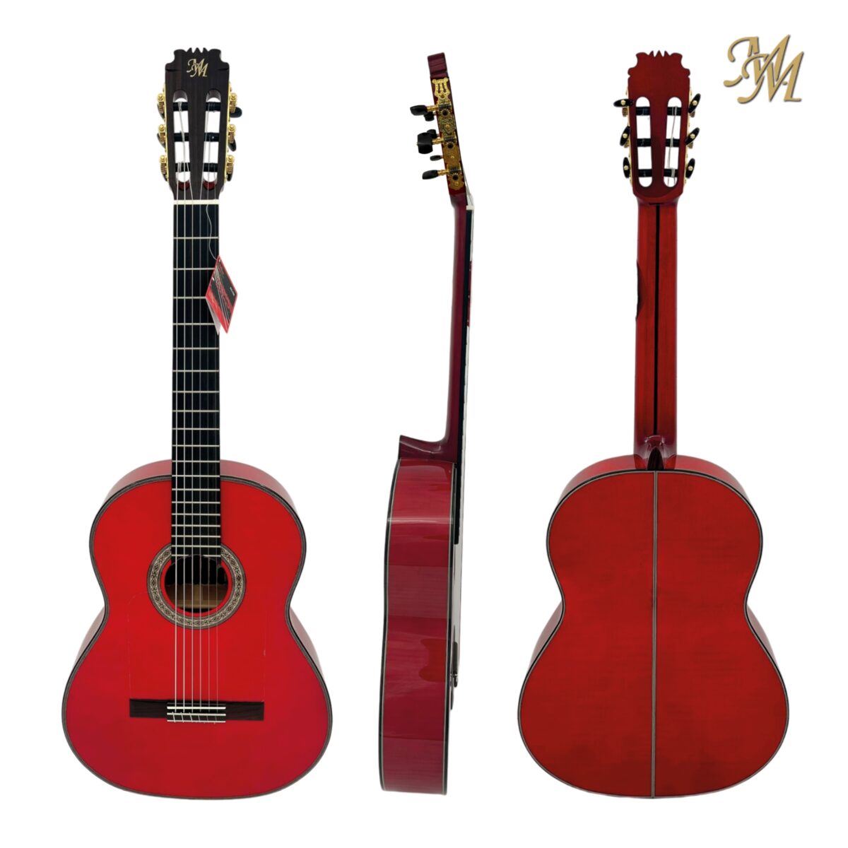 Guitarra Flamenca "Alameda” (Arce flameado) color Rojo