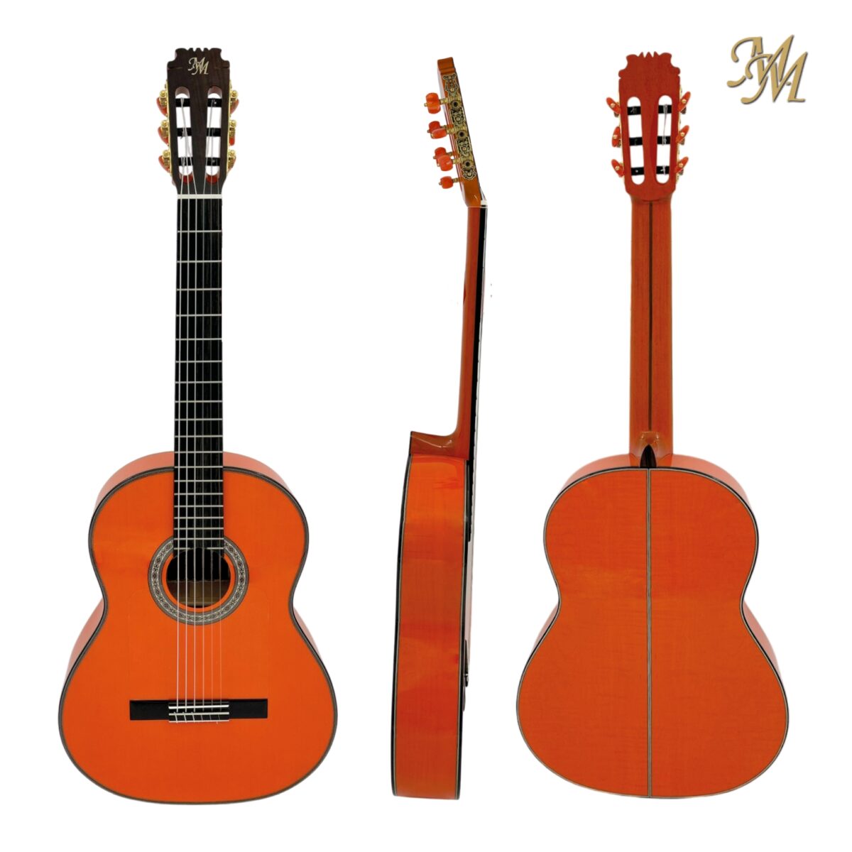 Guitarra Flamenca "Alameda” (Arce flameado) color Naranja