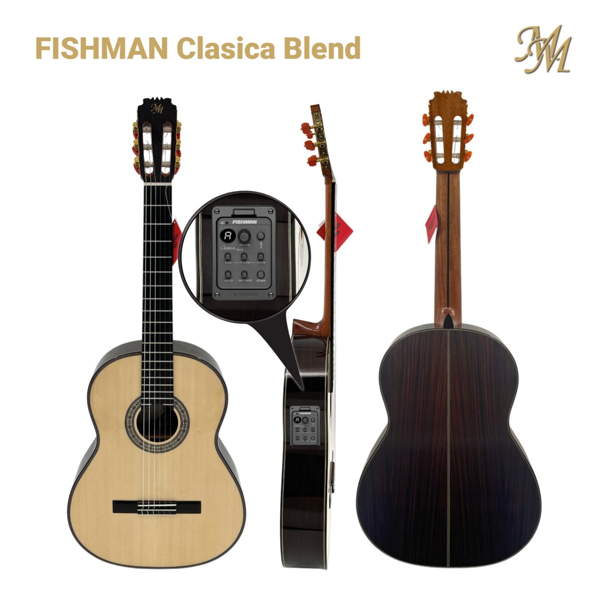 Guitarra Flamenca "Morena” (Palo santo de india) color Natural - Clásica blend ORIGINAL USA