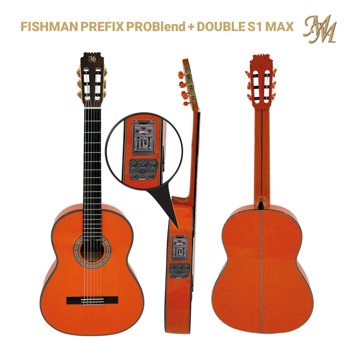 Guitarra Flamenca "Alameda” (Arce flameado) color Naranja - S1 MAX + Fishman Prefix Pro Blend