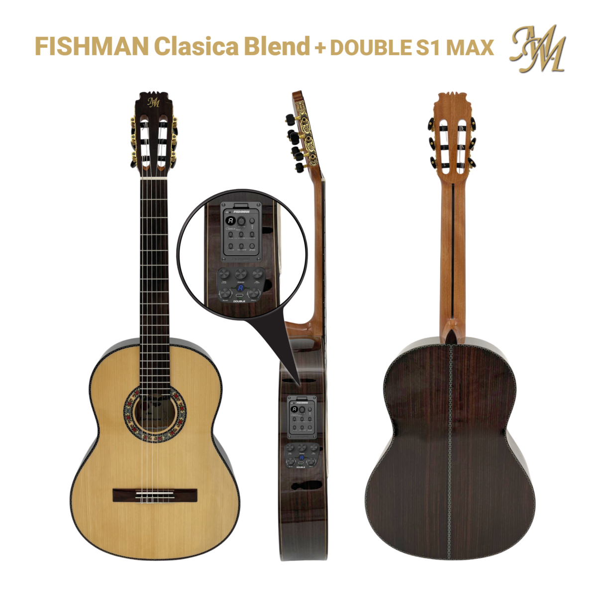 Guitarra Flamenca Zarzamora Double S1 Max + Fishman Clasica Blend , natural