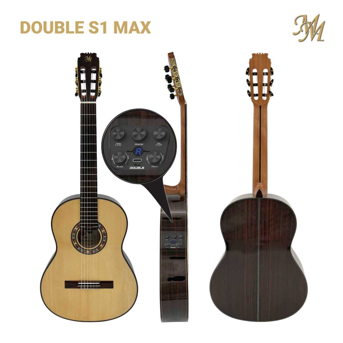 Guitarra Flamenca Zarzamora Double S1 Max, natural