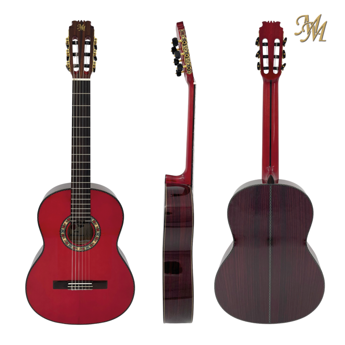 Guitarra Flamenca Zarzamora, color rojo