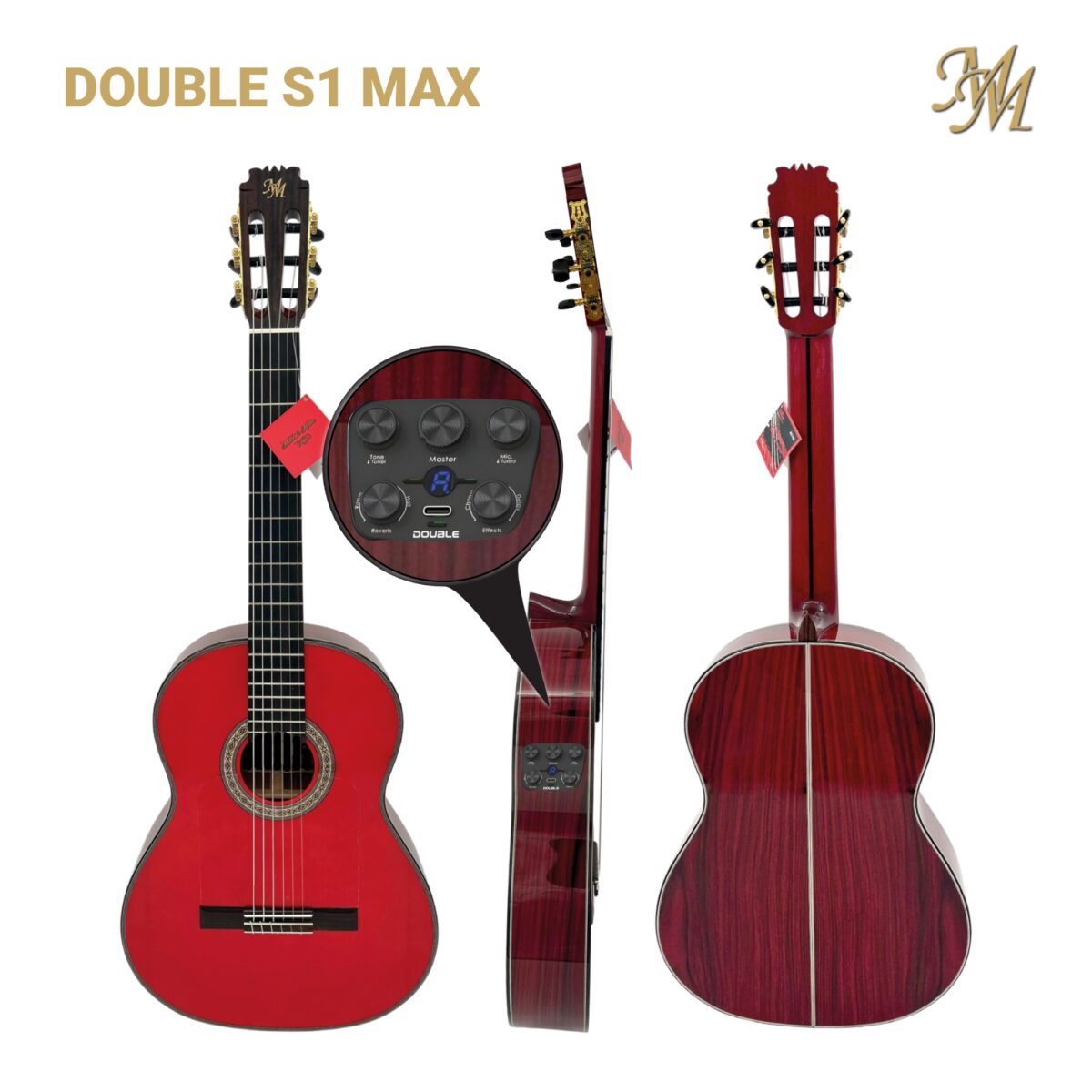 Guitarra Flamenca "Canela" (Pau Ferro) color Rojo - S1 MAX