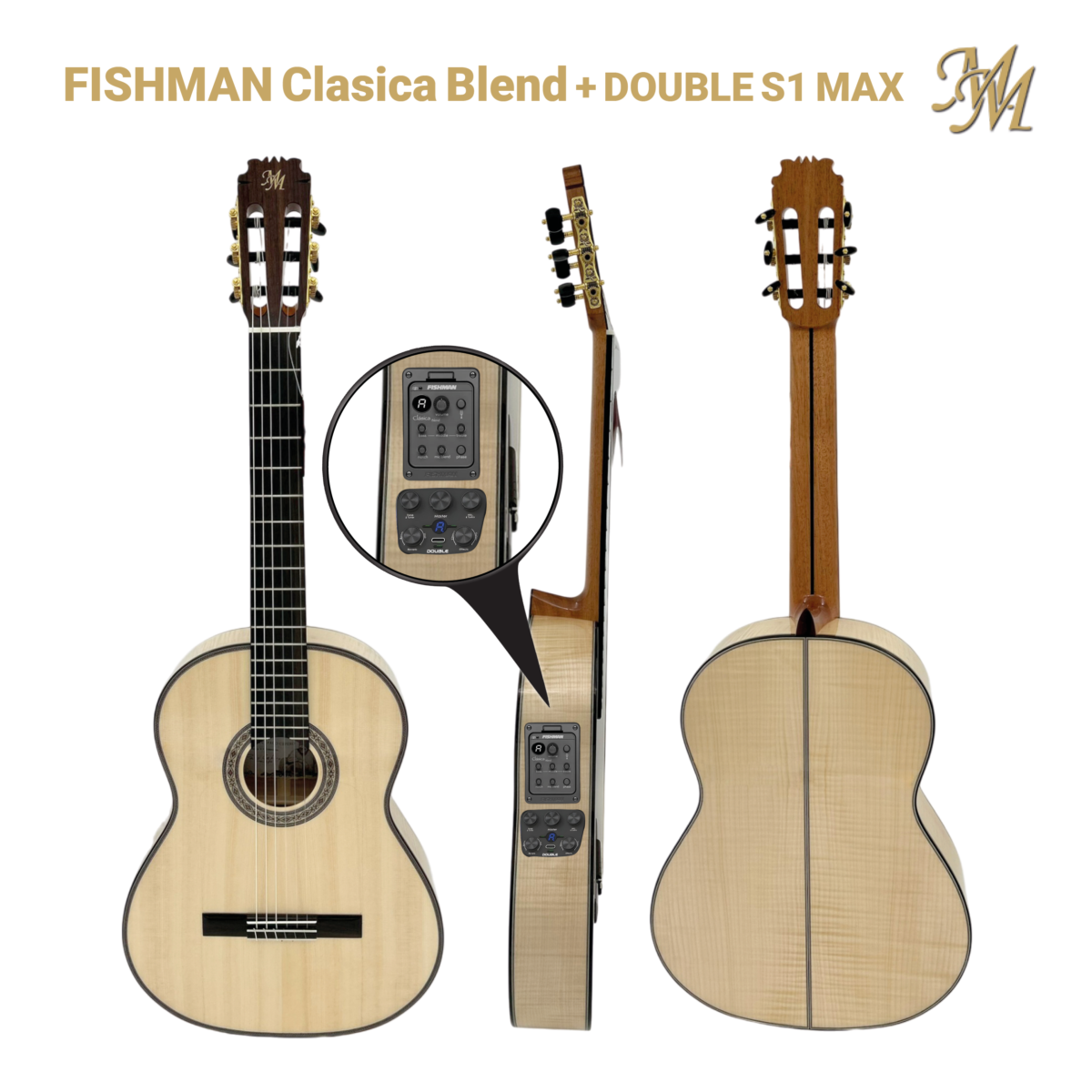 Guitarra Flamenca “PACO CEPERO” color Natural, Arce rizado Double S1 MAX PRO + Fishman Clásica blend Original USA