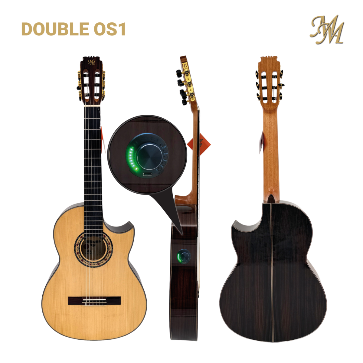 Guitarra flamenca "Candela", CUT natural OS1. Palosanto de India