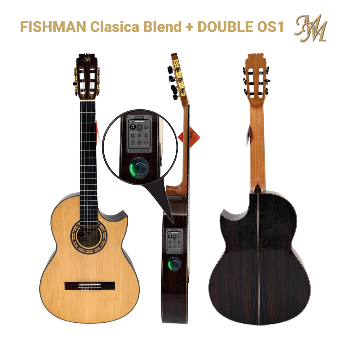 Guitarra flamenca "Candela" CUT natural OS1 + Fishman Clásica blend. Palosanto de India