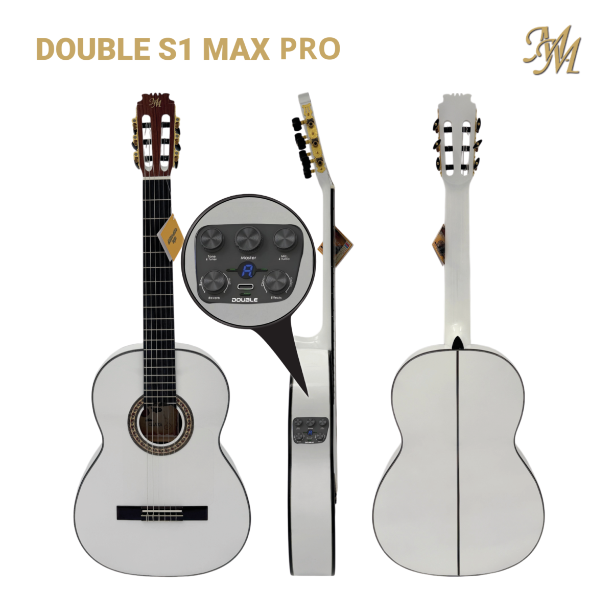 Guitarra Flamenca: "Chata" blanca, S1 MAX PRO